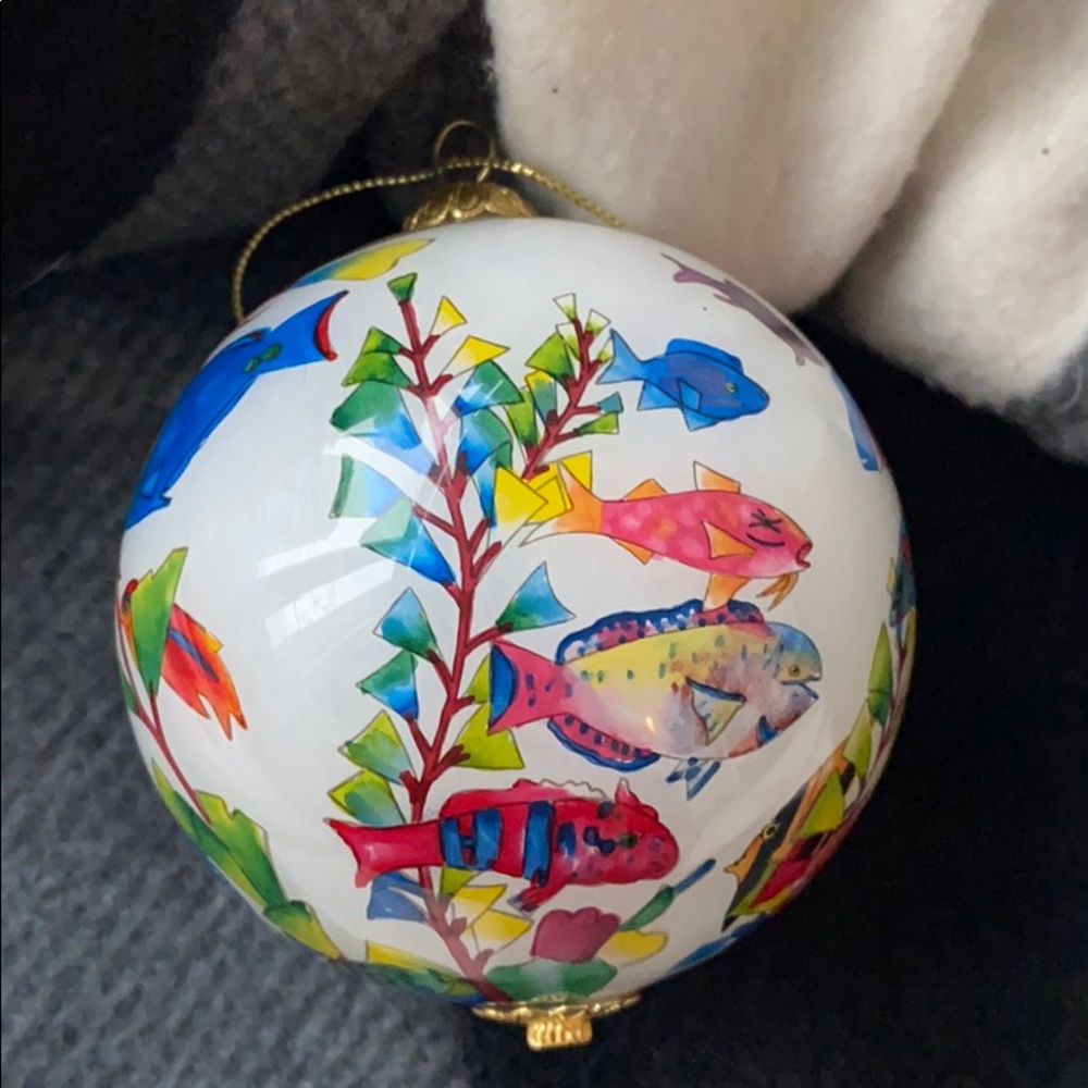 Hand Painted Tropical Fish Ornament